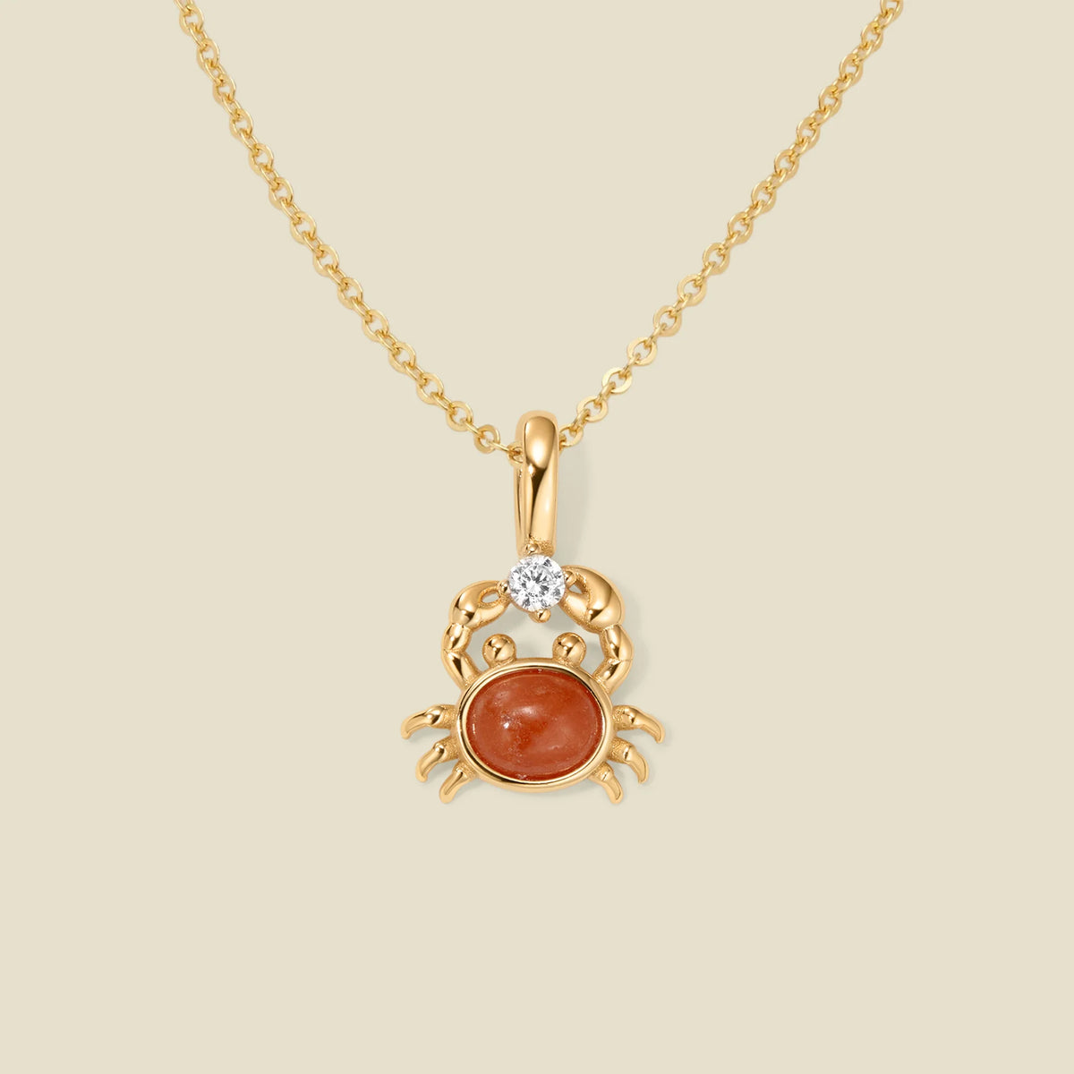 Crab Charm Necklace | Final Sale