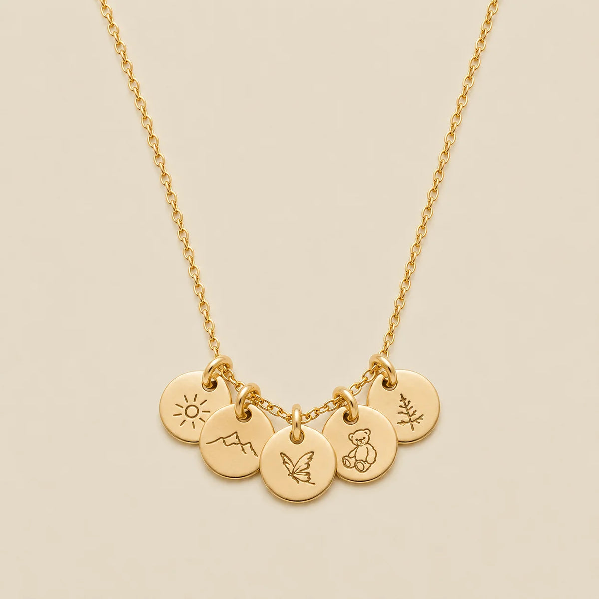 Evie Charm Stacker Disc Necklace