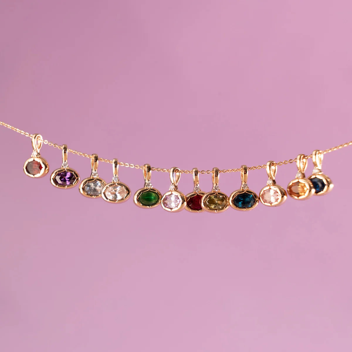 April Oval Birthstone Charm