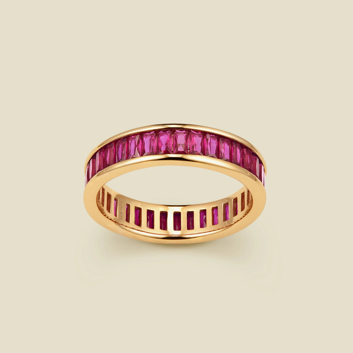July Baguette Birthstone Ring