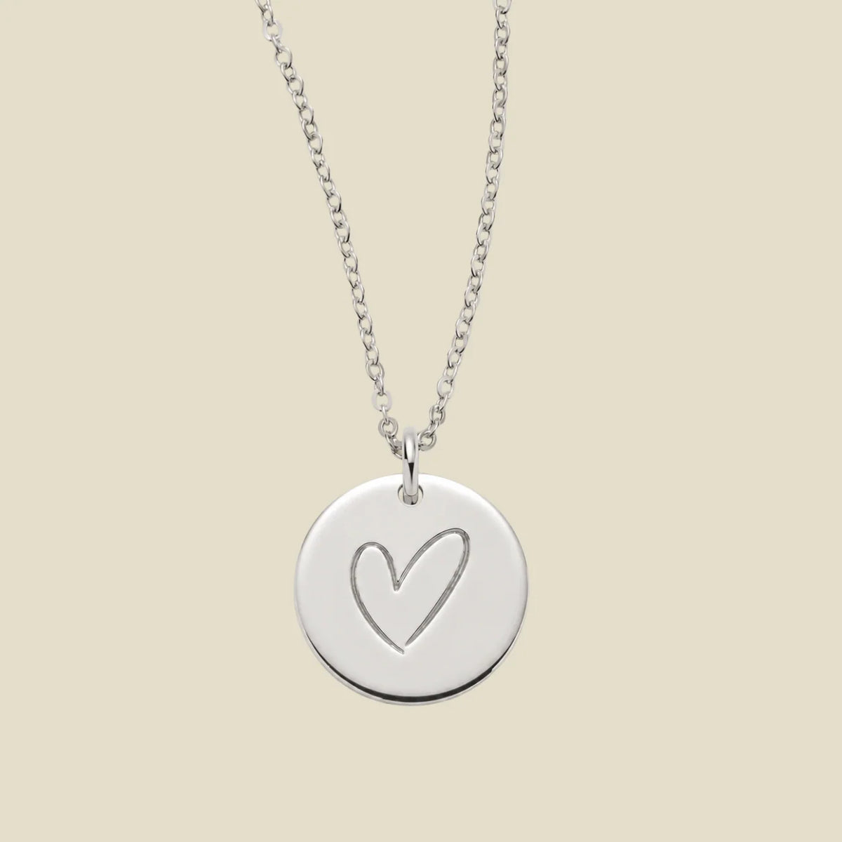 Heart Disc Necklace