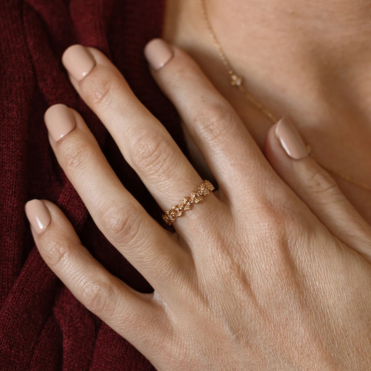 December CZ Birth Flower Eternity Ring