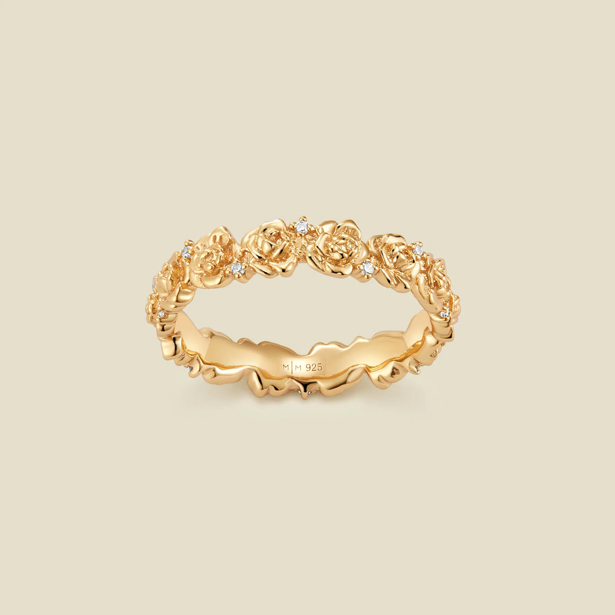 September CZ Birth Flower Eternity Ring