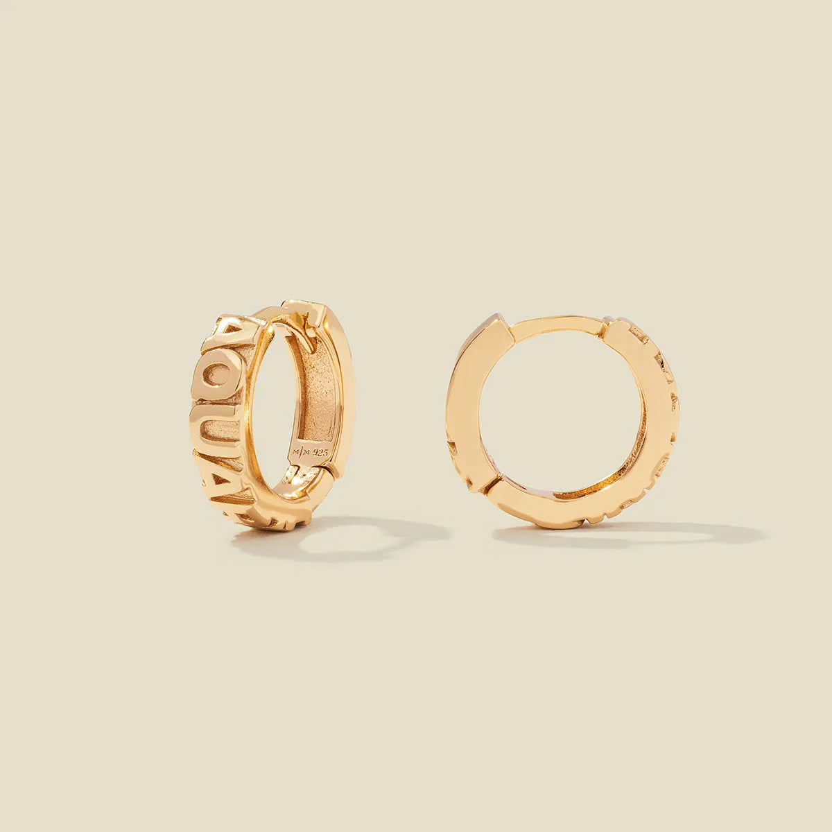 Aquarius Huggie Hoop Earrings | Final Sale