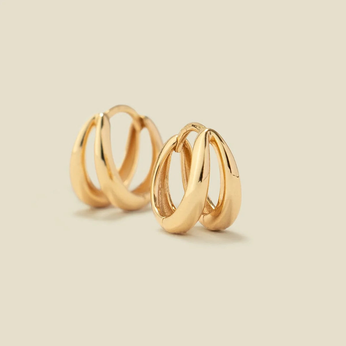 Split Huggie Hoop Earrings