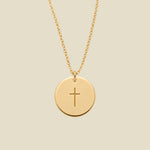 Cross Disc Necklace