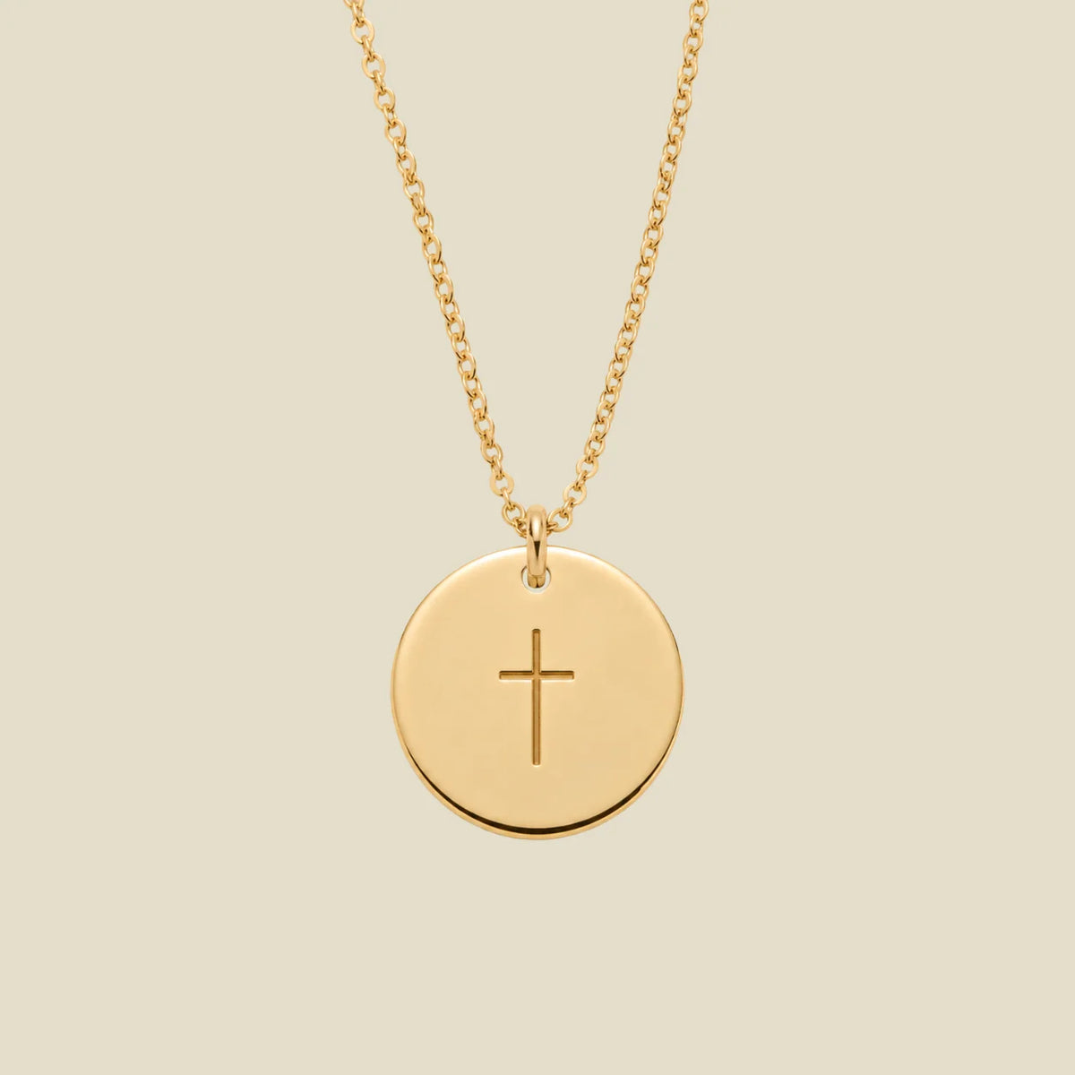 Cross Disc Necklace