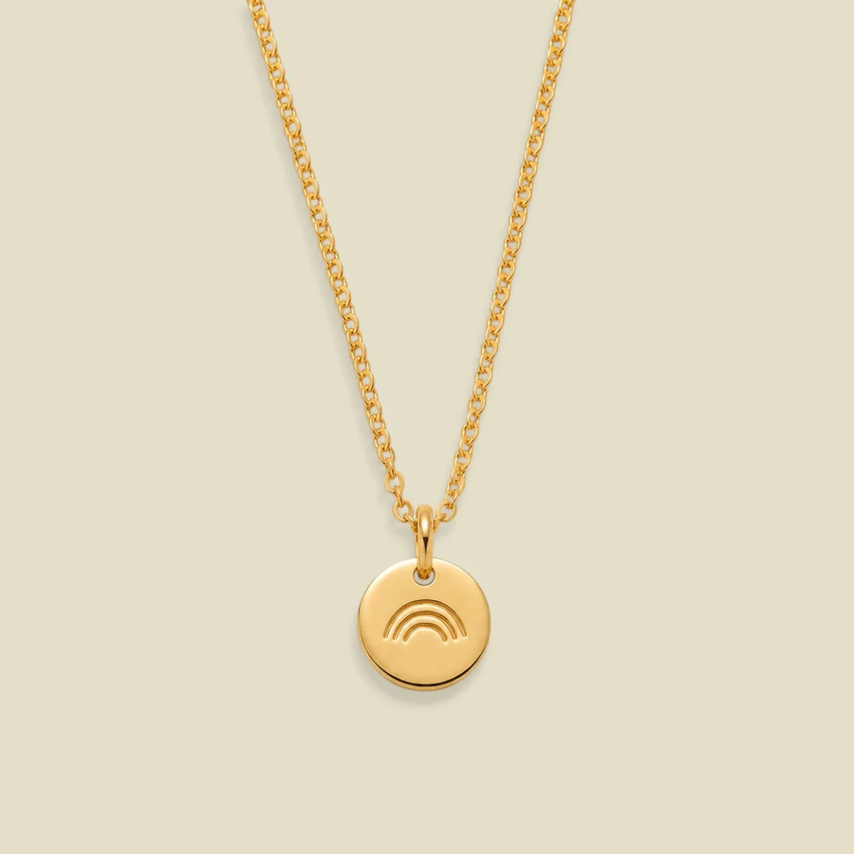 Rainbow Disc Necklace