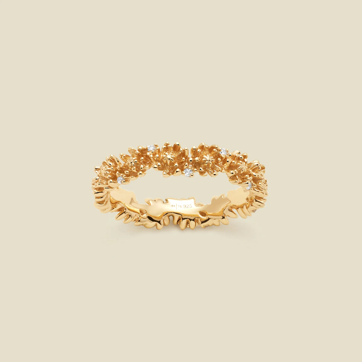 November CZ Birth Flower Eternity Ring