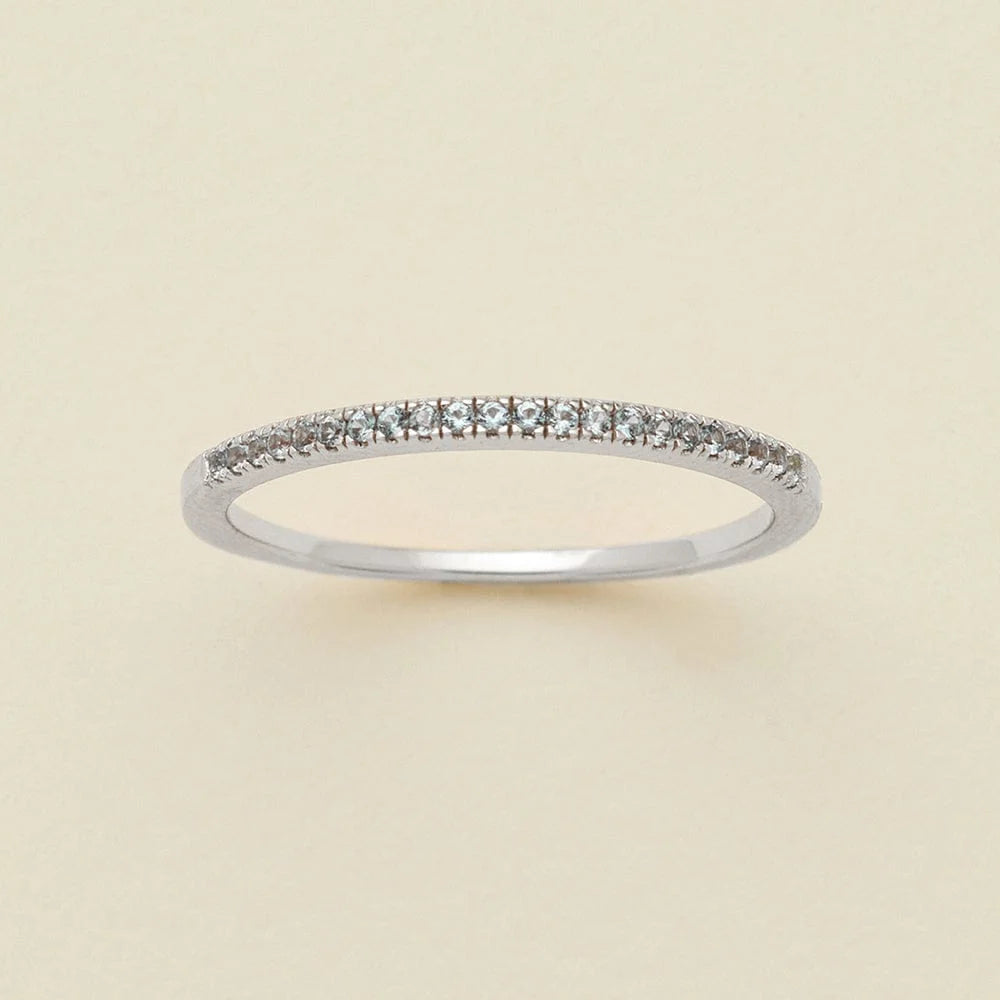 March Birthstone Stacking Ring