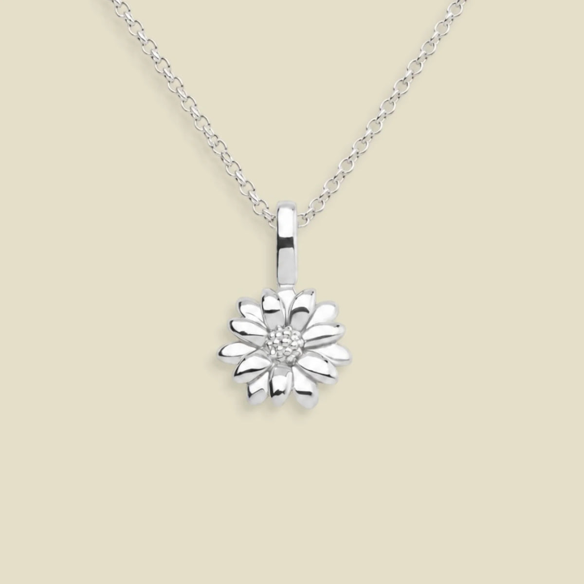 April Birth Flower Charm Necklace