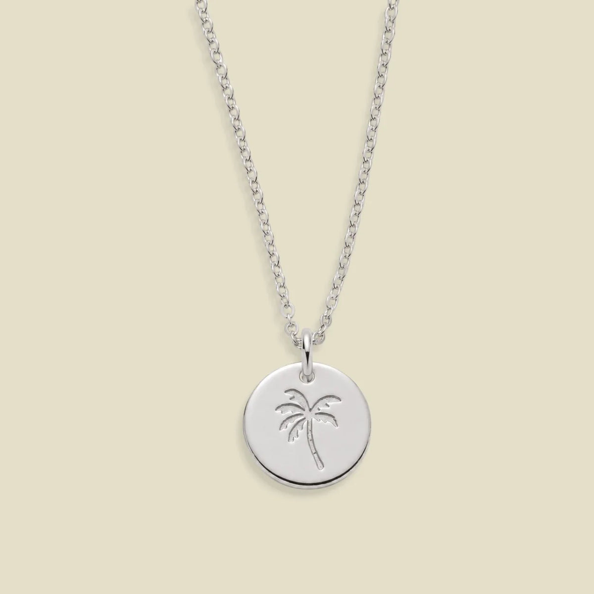 Palm Tree Disc Necklace