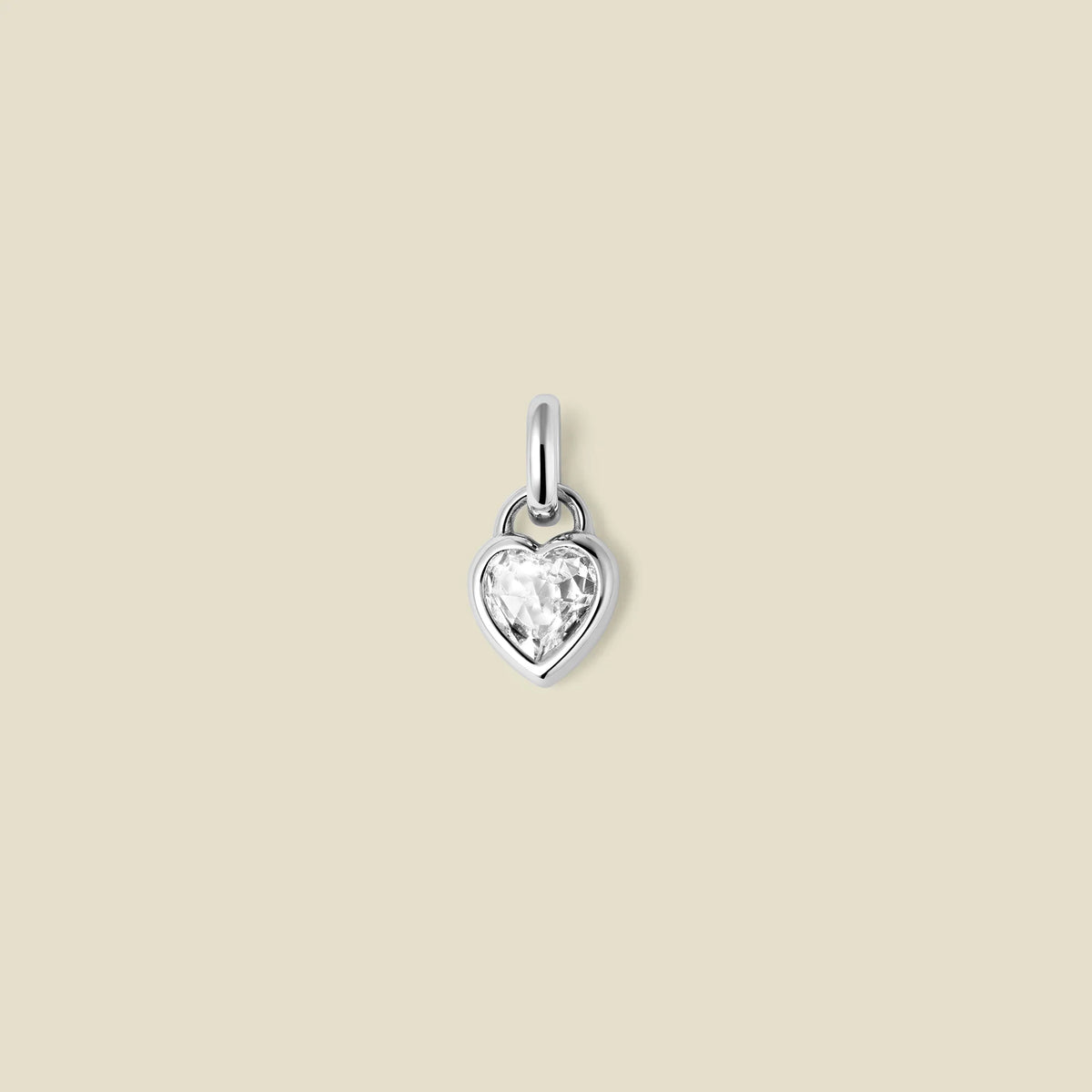 CZ Heart Padlock Charm | Final Sale