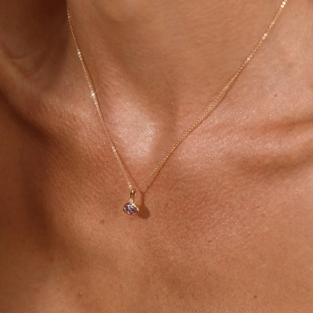 June Oval Birthstone Charm