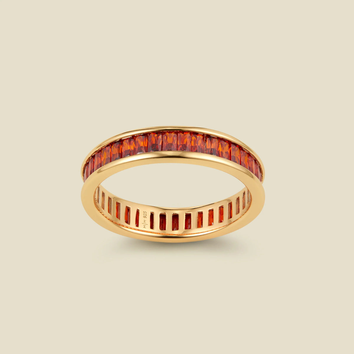 January Baguette Birthstone Ring