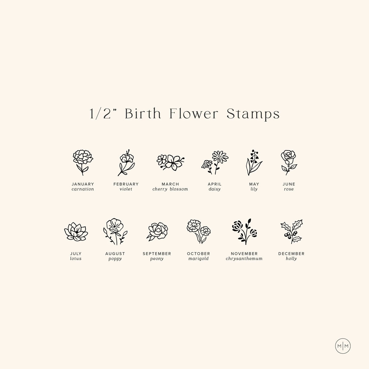 Engravable Birth Flower Mini Locket Necklace