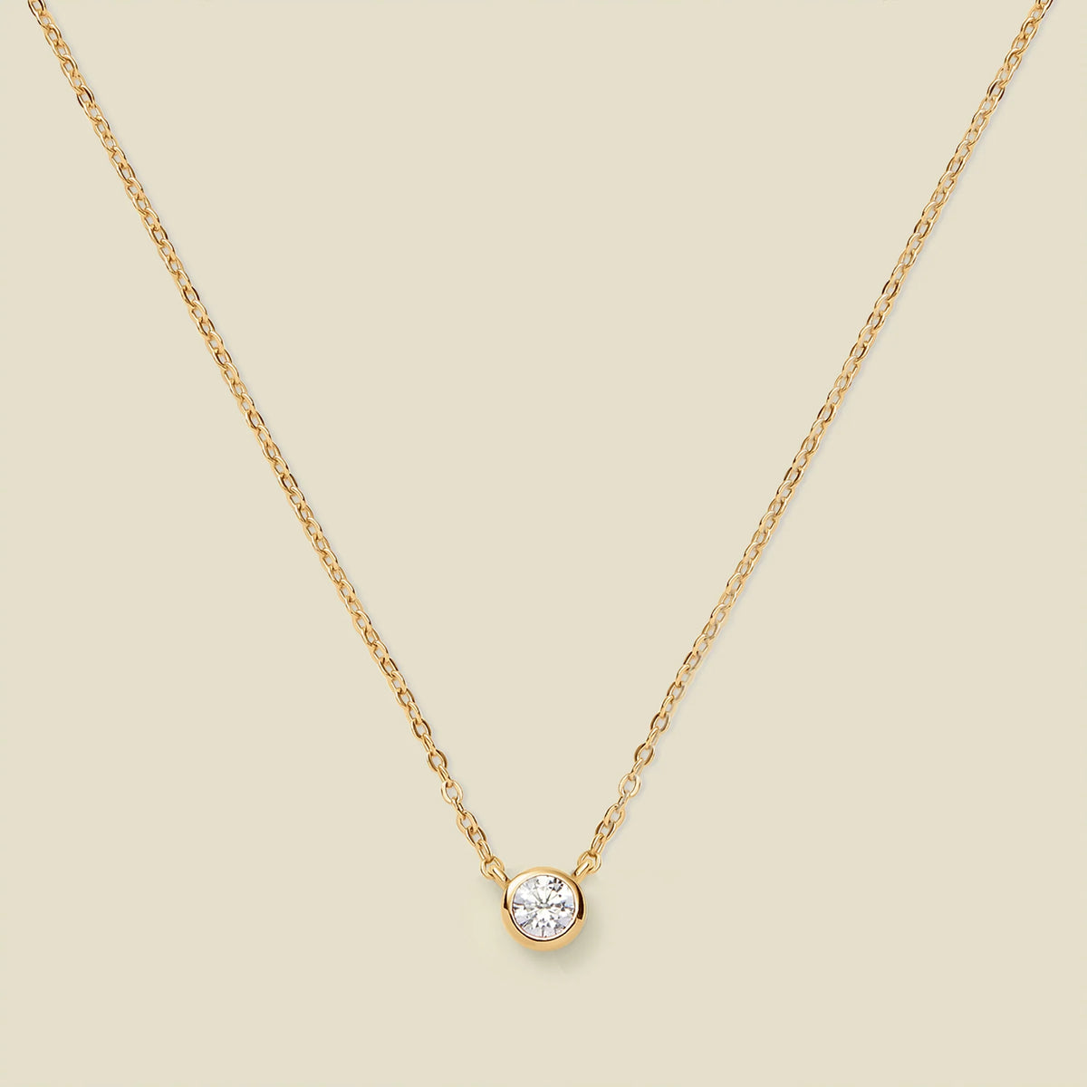 CZ Poppy Solitaire Necklace