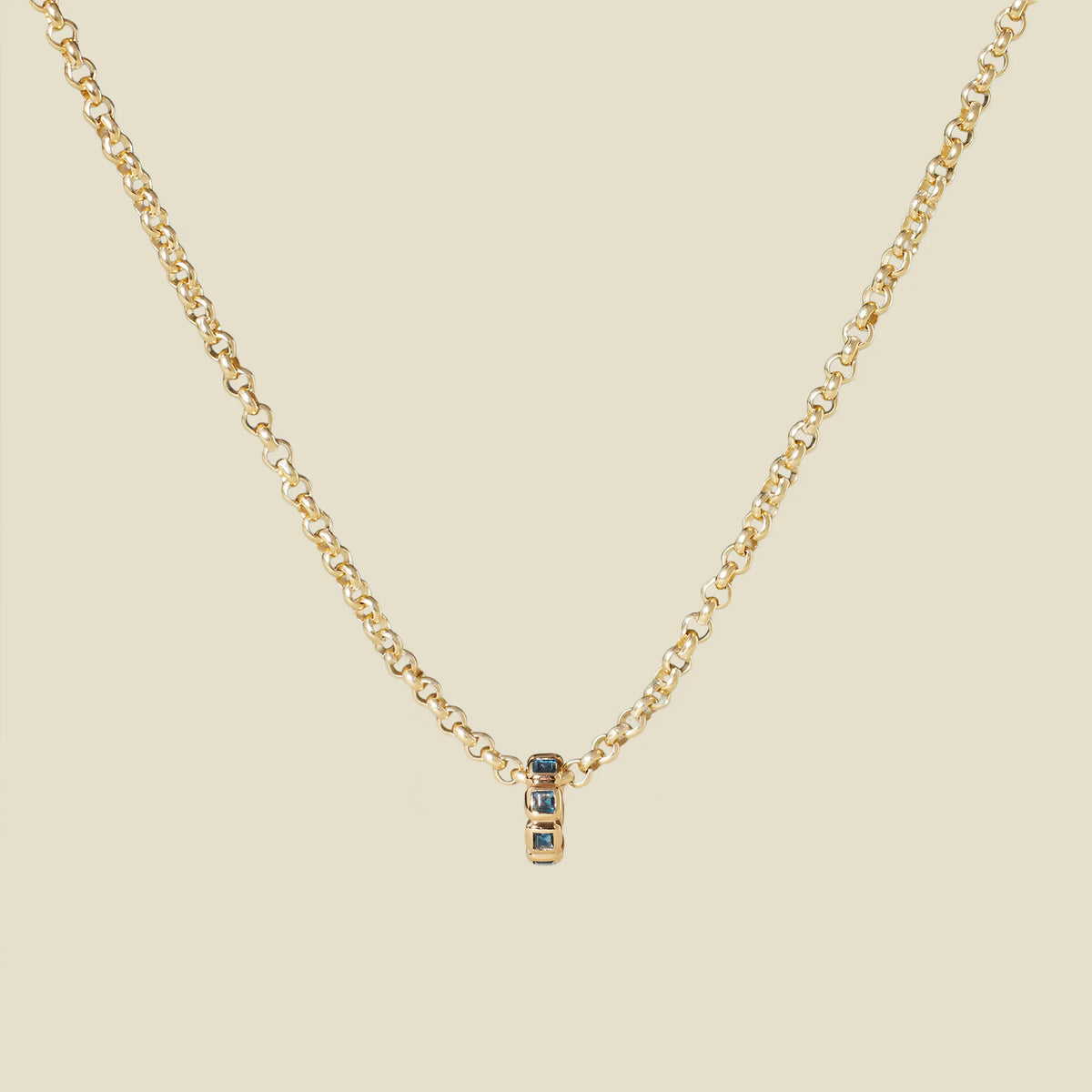 Birthstone Spacer Charm Stacker Necklace