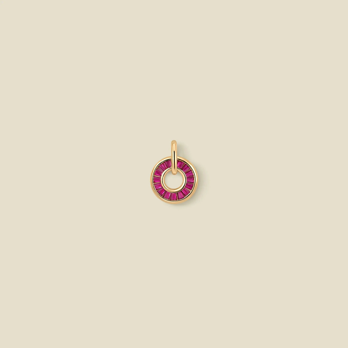 July Baguette Birthstone Charm