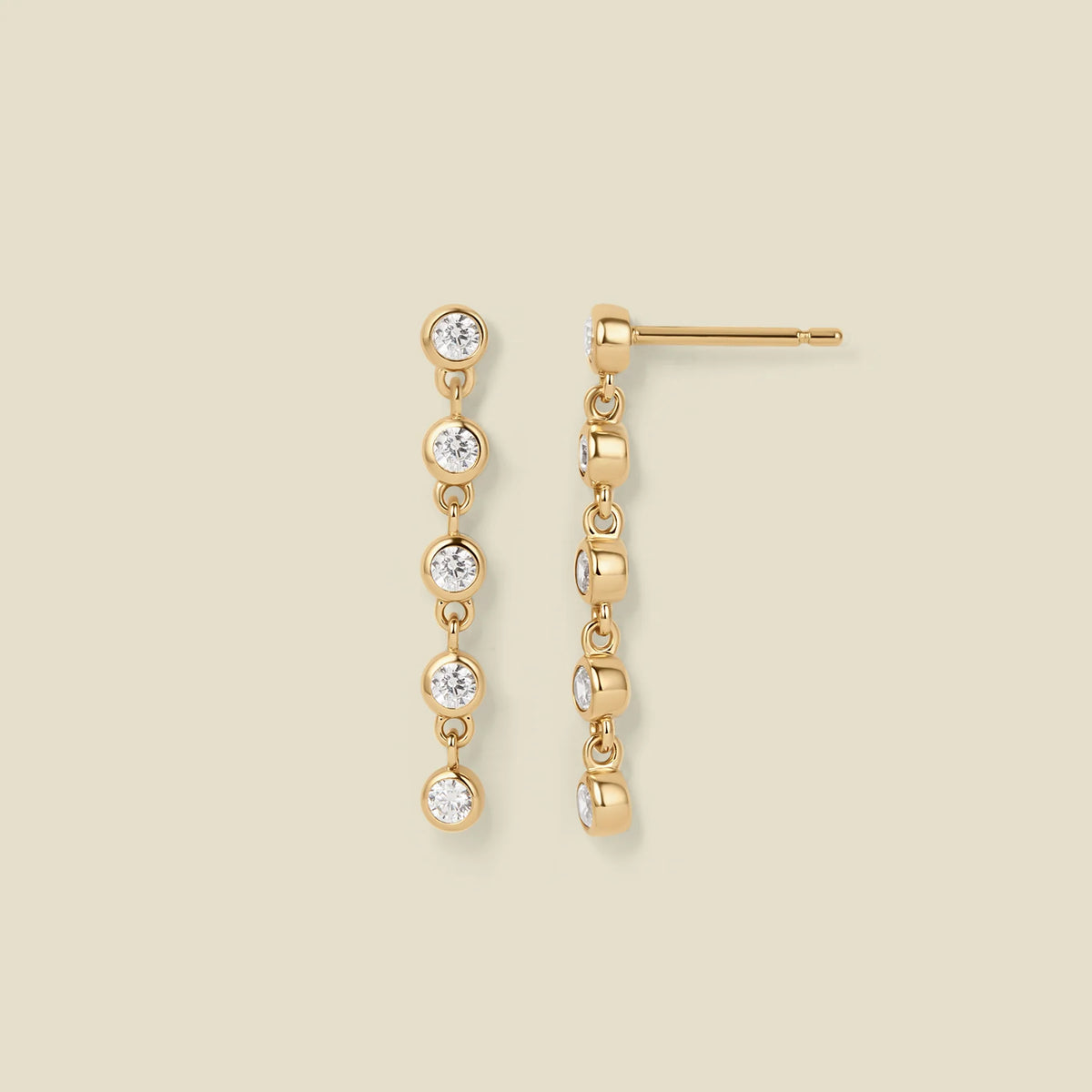 CZ Poppy Tennis Stud Earrings