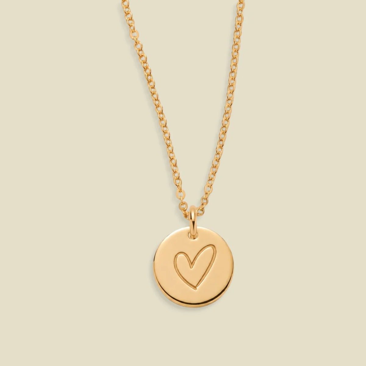 Heart Disc Necklace
