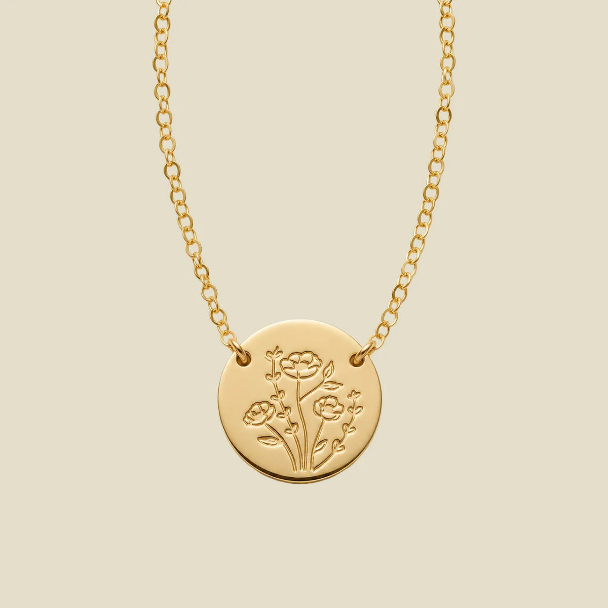 Wild Blooms Mini Zola Disc Necklace