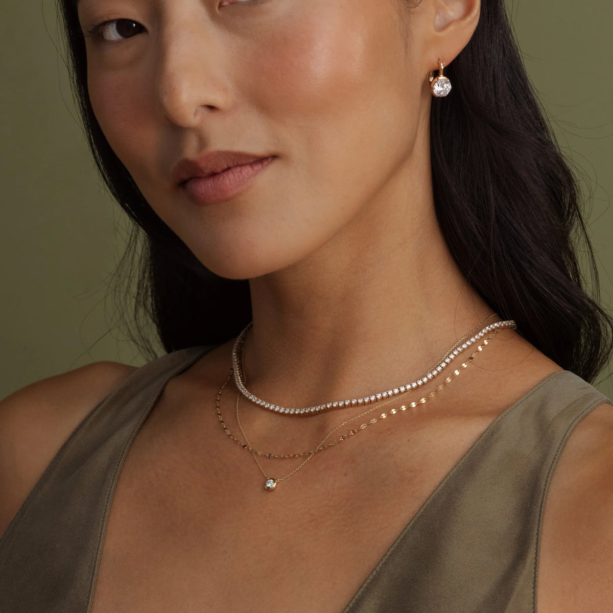 10k Diamond Poppy Solitaire Necklace