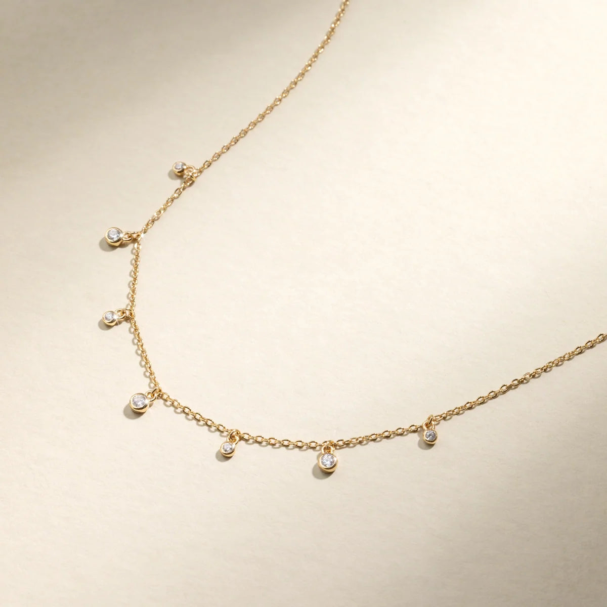 CZ Poppy Floating Necklace