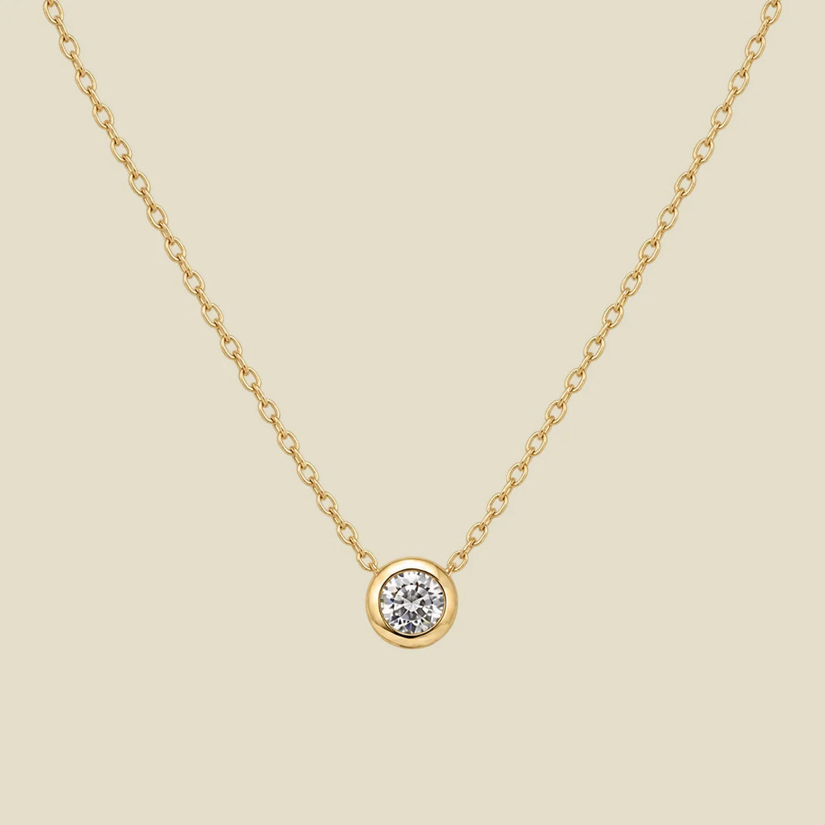 10k Diamond Poppy Solitaire Necklace