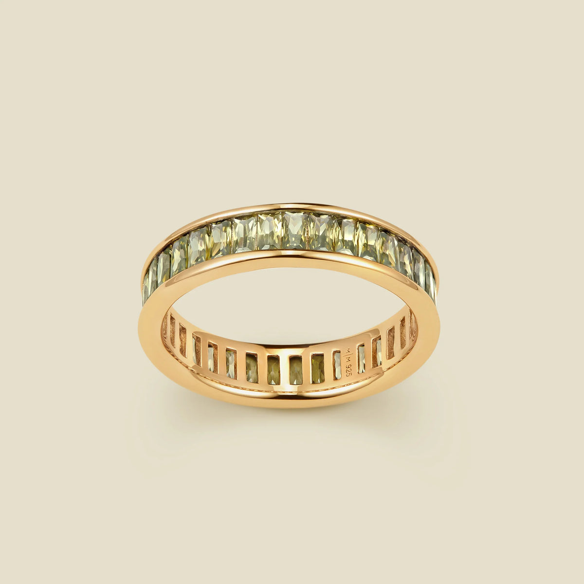 August Baguette Birthstone Ring