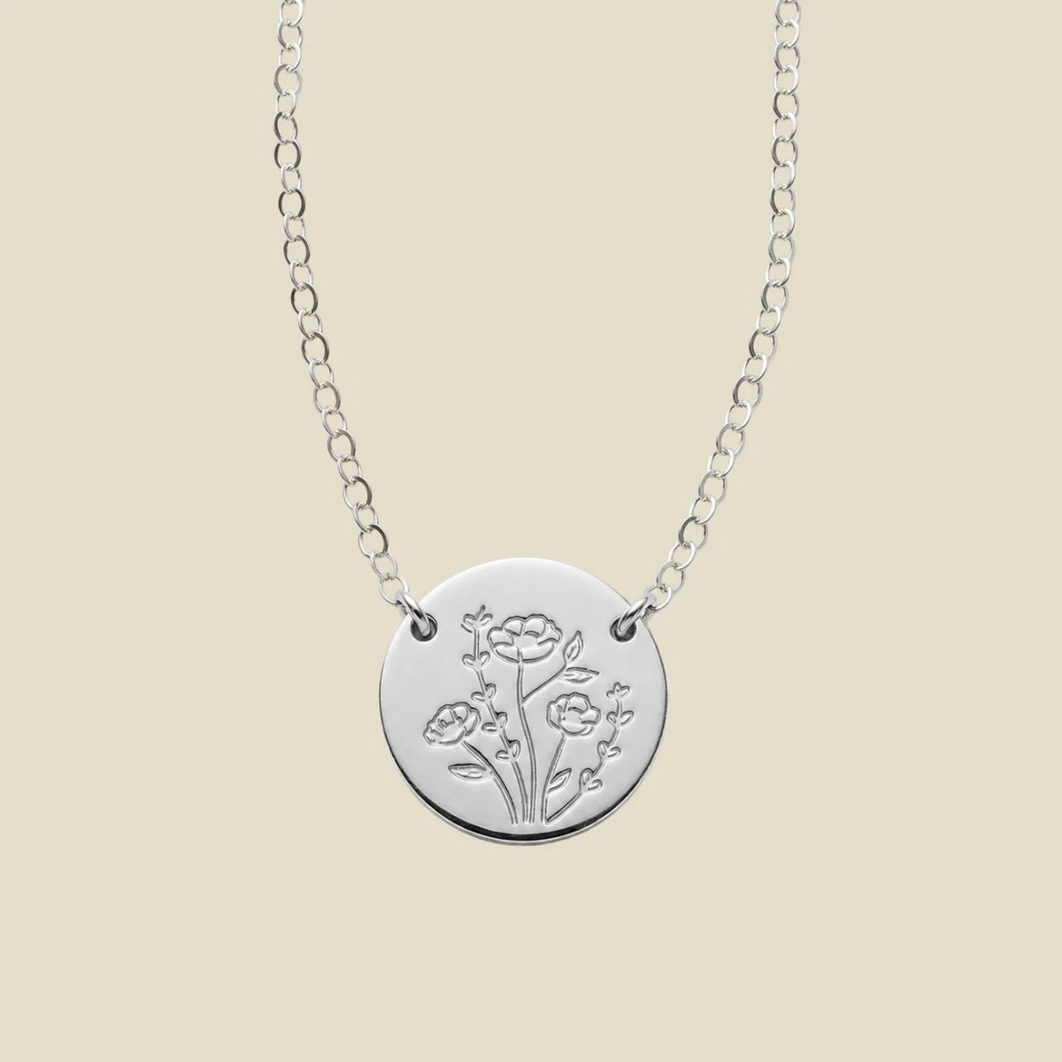 Wild Blooms Mini Zola Disc Necklace