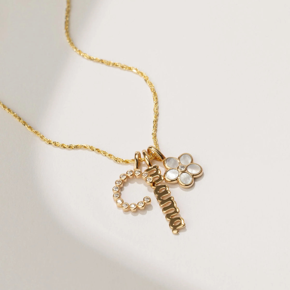 CZ Poppy Initial G Charm