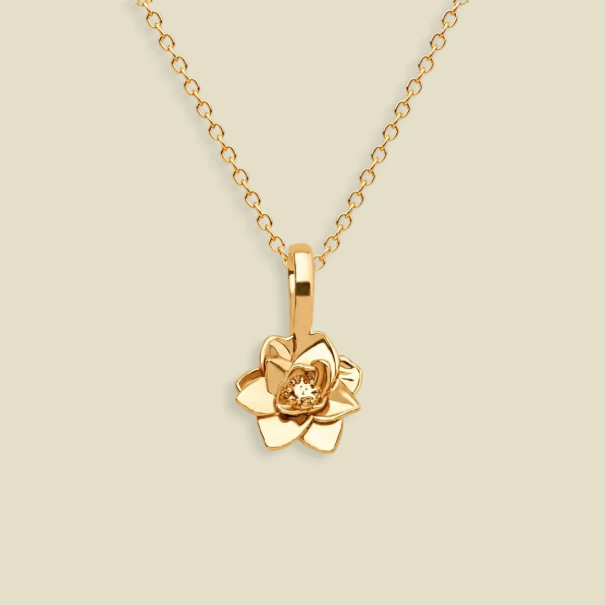 July Birth Flower Charm Necklace