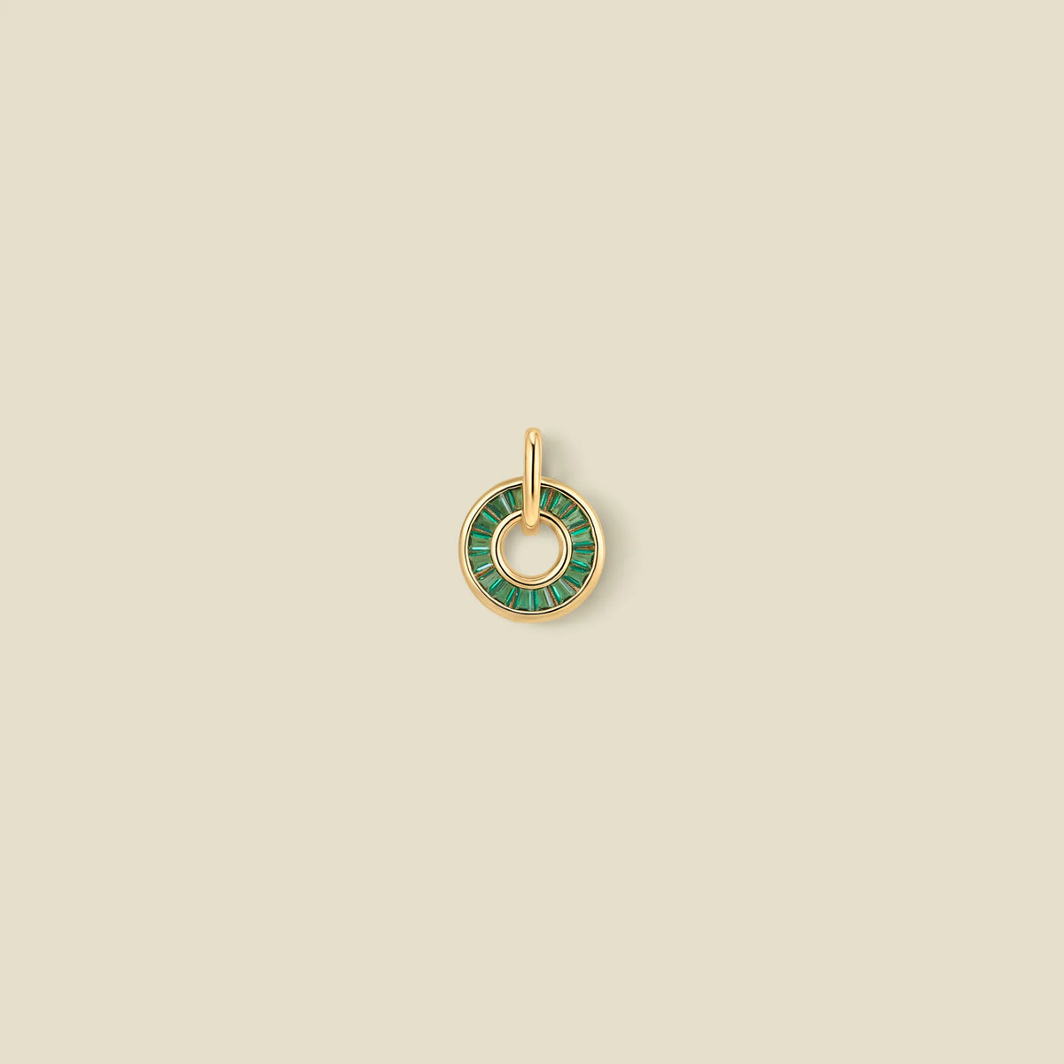 May Baguette Birthstone Charm