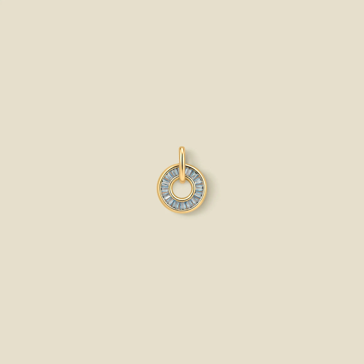 March Baguette Birthstone Charm