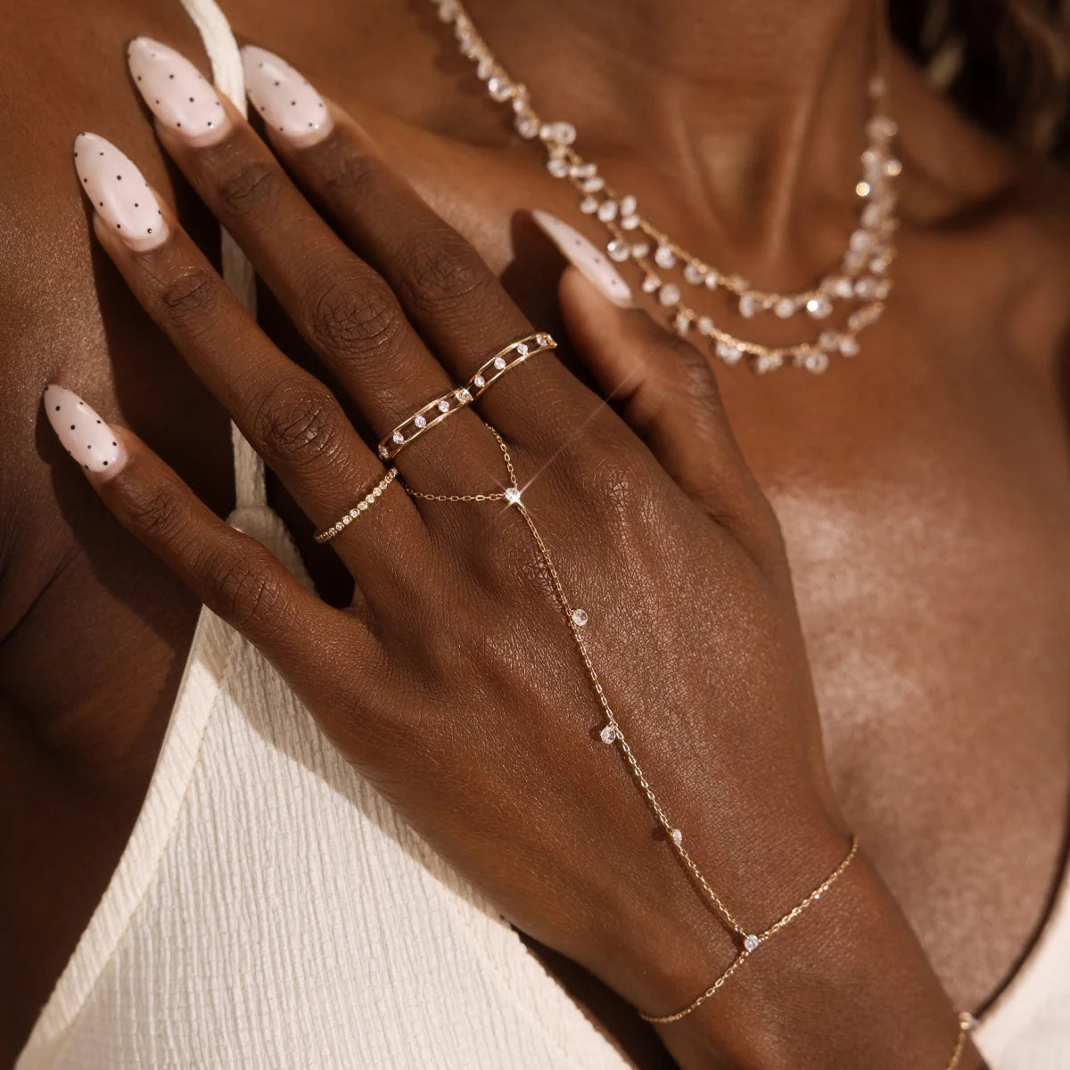 Dew Drop Hand Chain | Final Sale